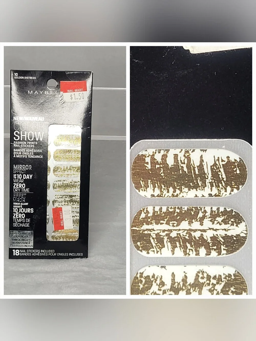 Maybelline Color Show Fashion Prints Nail Stickers 4 Piece Bundle